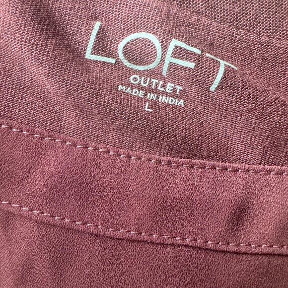 Loft Clay Flutter Sleeve Blouse | Women’s Large - Picture 4 of 5